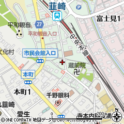 山梨県韮崎市中央町13-2周辺の地図