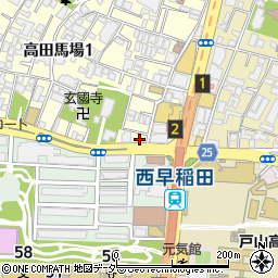 東京麺珍亭本舗 高田馬場店周辺の地図