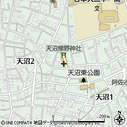 天沼熊野神社周辺の地図