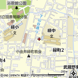 東京都小金井市緑町2丁目11-24周辺の地図