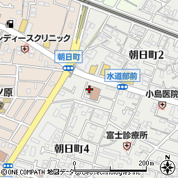 昭島市役所　水道部周辺の地図