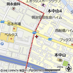 千葉県船橋市本中山5丁目10-16周辺の地図