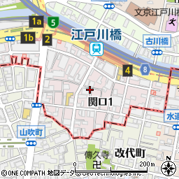 東京都文京区関口1丁目周辺の地図