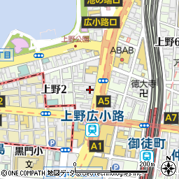 イーオン　上野校周辺の地図