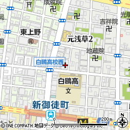 東京都台東区元浅草1丁目18周辺の地図