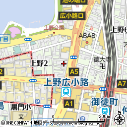 ミス・パリ　上野店周辺の地図