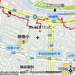 東京都新宿区早稲田鶴巻町560周辺の地図