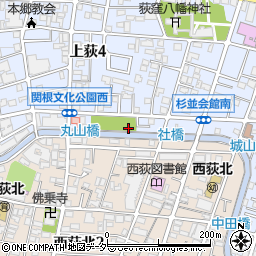 関根文化公園トイレ周辺の地図