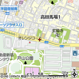 新宿スポーツセンター入口周辺の地図