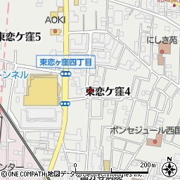 シャトレ恋ヶ窪周辺の地図