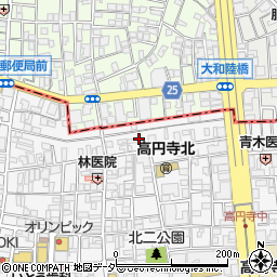 モデスト高円寺周辺の地図