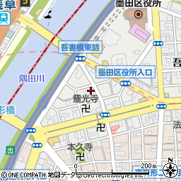 〒130-0001 東京都墨田区吾妻橋の地図