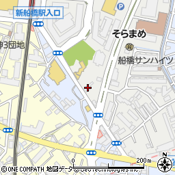 広島建設株式会社　セナリオハウス船橋ショールーム周辺の地図