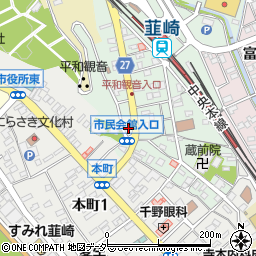 山梨県韮崎市中央町9-6周辺の地図
