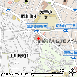 昭島警察署周辺の地図