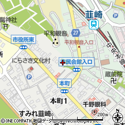 山梨県韮崎市中央町11-2周辺の地図