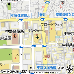中野サンクォーレ内郵便局 ＡＴＭ周辺の地図