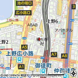 白山眼鏡店上野本店周辺の地図