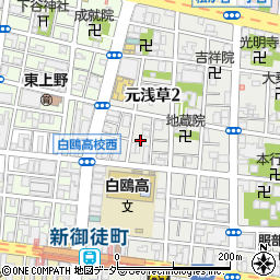 東京都台東区元浅草1丁目17周辺の地図