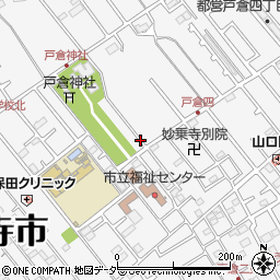 福祉センター入口周辺の地図