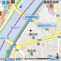 ライダーピット浅草吾妻橋【バイク専用】周辺の地図