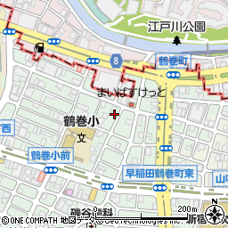 東京都新宿区早稲田鶴巻町251周辺の地図