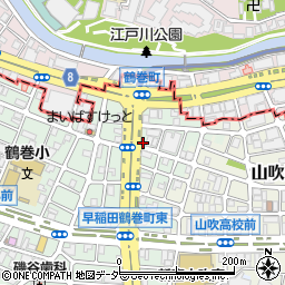 ナビパーク早稲田鶴巻町第１駐車場周辺の地図