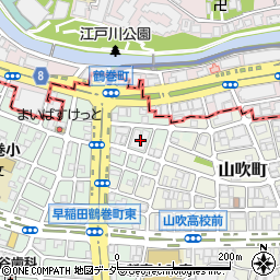 東京都新宿区早稲田鶴巻町575周辺の地図