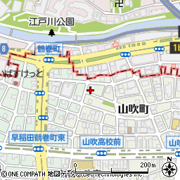 東京都新宿区山吹町354-3周辺の地図