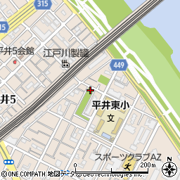 平井東児童遊園トイレ周辺の地図