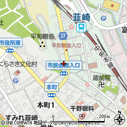 山梨県韮崎市中央町9-5周辺の地図