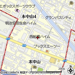 千葉県船橋市本中山4丁目4周辺の地図