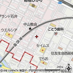 千葉県船橋市二子町609周辺の地図