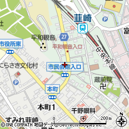 山梨県韮崎市中央町9周辺の地図