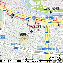 東京都新宿区早稲田鶴巻町308-8周辺の地図
