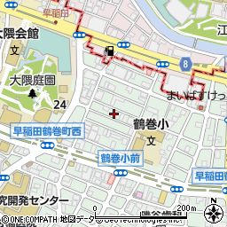東京都新宿区早稲田鶴巻町301周辺の地図