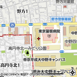 コインパーク早稲田大学中野国際コミュニティプラザ駐車場周辺の地図