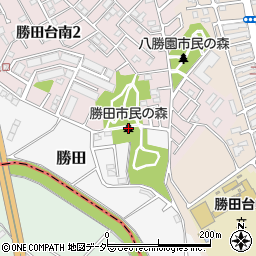 勝田市民の森周辺の地図