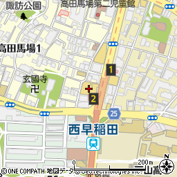 オリンピック早稲田周辺の地図