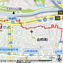 東京都新宿区山吹町354-8周辺の地図