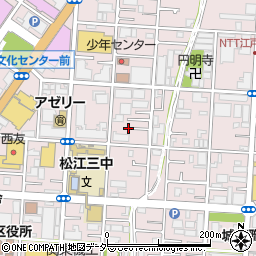 東京都江戸川区中央周辺の地図