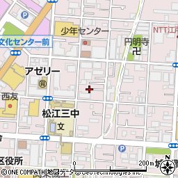 東京都江戸川区中央周辺の地図