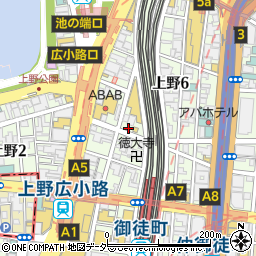 はなまるうどん上野センターモール店周辺の地図