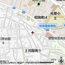 東京都昭島市上川原町1丁目8周辺の地図