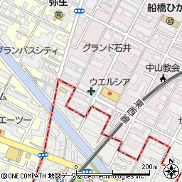 千葉県船橋市二子町566-1周辺の地図