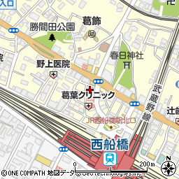 西船橋北口駅前キッズルーム周辺の地図