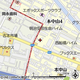 千葉県船橋市本中山4丁目10周辺の地図