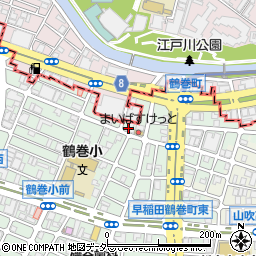 東京都新宿区早稲田鶴巻町564周辺の地図