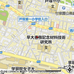 東京都新宿区西早稲田2丁目周辺の地図