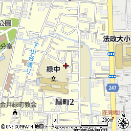 東京都小金井市緑町2丁目11-41周辺の地図
